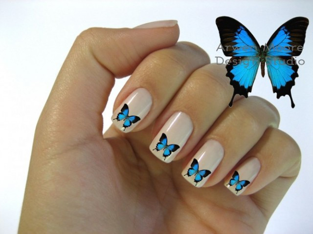 Butterfly Nail Art Designs
 16 Butterfly Nail Designs