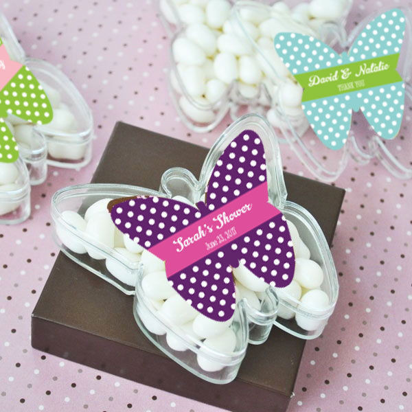 Butterfly Wedding Favors
 24 Personalized Acrylic Butterfly Wedding Favor Boxes