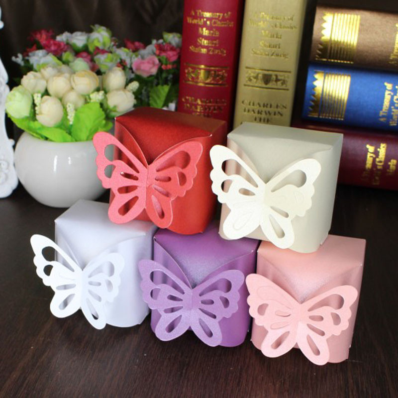 Butterfly Wedding Favors
 50Pcs Folding DIY Butterfly Wedding Candy Box For Ideas