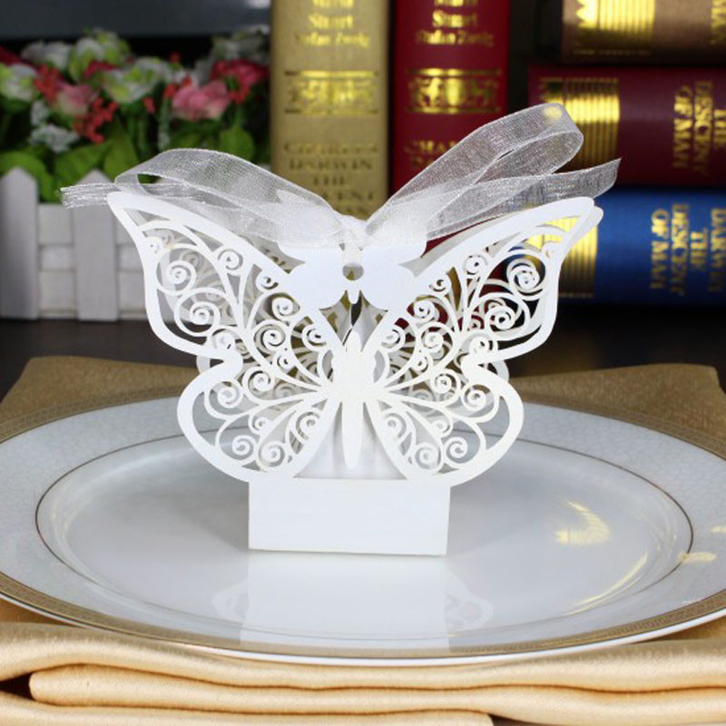 Butterfly Wedding Favors
 Aliexpress Buy 100pcs White Butterfly Laser Cut
