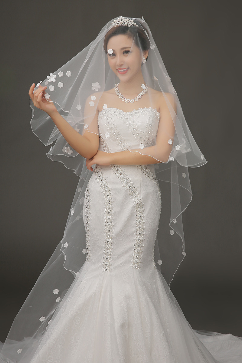 Buy Cheap Wedding Veils Online
 Free Shipping veu de noiva longo White Long white