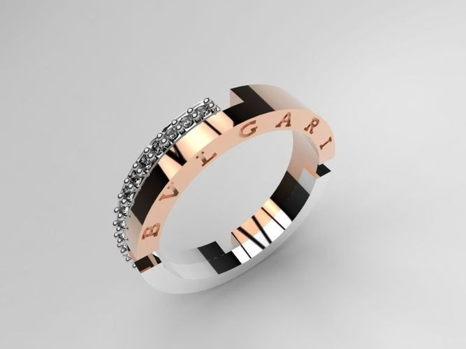 Bvlgari Wedding Rings
 3D printable model Bvlgari wedding ring
