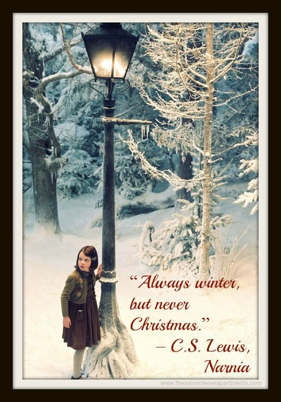 C.S Lewis Christmas Quotes
 Christmas Advent Calendar Quote "Always winter but