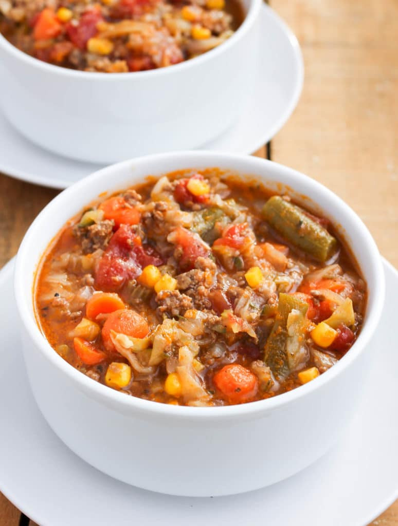 Cabbage Soup With Ground Beef
 Ground Beef and Cabbage Soup Smile Sandwich