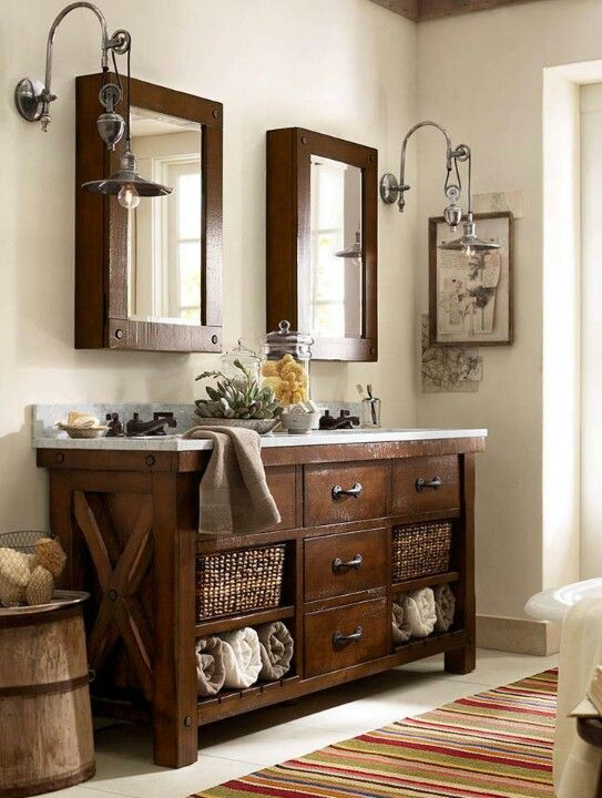 Cabinet For Bathroom
 32 Trendy And Chic Industrial Bathroom Vanity Ideas DigsDigs