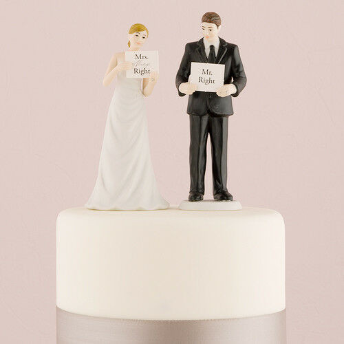 Cake Toppers Wedding
 Read My Sign Bride and Groom Wedding Cake Toppers for