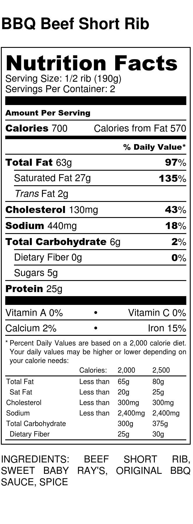 Calories In Pork Ribs
 beef short ribs nutrition facts