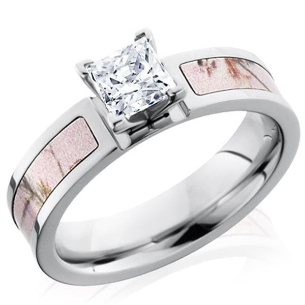 Camo Diamond Wedding Rings
 Lashbrook Realtree Pink Camo Diamond Engagement Ring