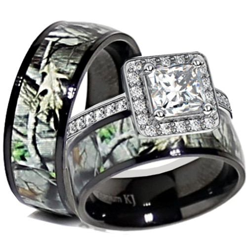 Camo Wedding Ring Sets His And Hers
 Unique & Exclusive handmade fashion jewelry & rings for