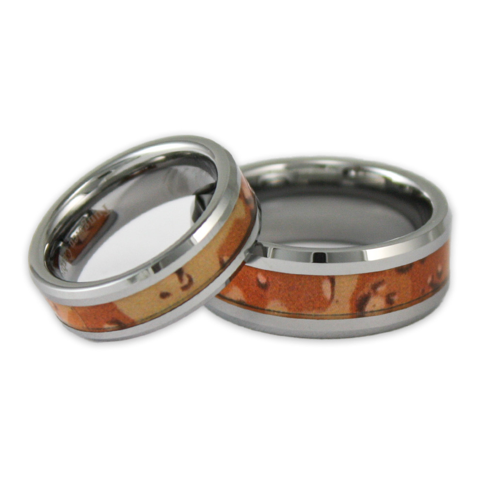 Camo Wedding Ring Sets His And Hers
 His and Hers Desert Camo Tungsten Ring Set Camouflage