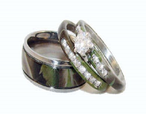 Camouflage Wedding Ring Sets
 18 best images about camo wedding rings on Pinterest