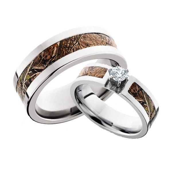 Camouflage Wedding Ring Sets
 Top 5 His & Hers Camo Ring Sets for a Fall 2015 Wedding