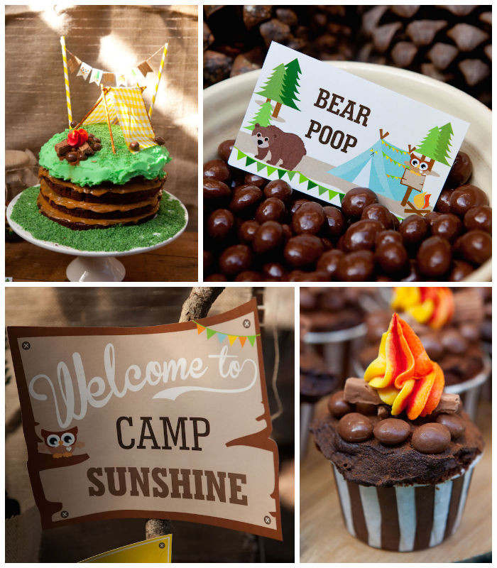Camping Birthday Party Supplies
 Kara s Party Ideas Camping Themed Birthday Party
