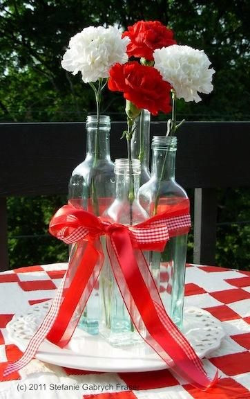 Canada Day Backyard Party Ideas
 Great flower idea for your outdoor picnic Beer or booze