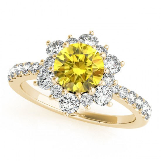 Canary Yellow Diamond Engagement Ring
 1 32 Ct VS2 Yellow Canary Diamond Beautiful Engagement