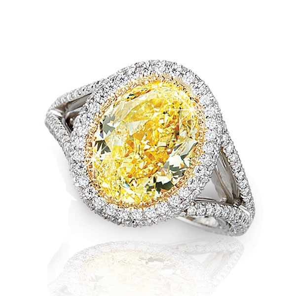 Canary Yellow Diamond Engagement Ring
 King Jewelers Canary Yellow Oval Diamond Engagement Ring