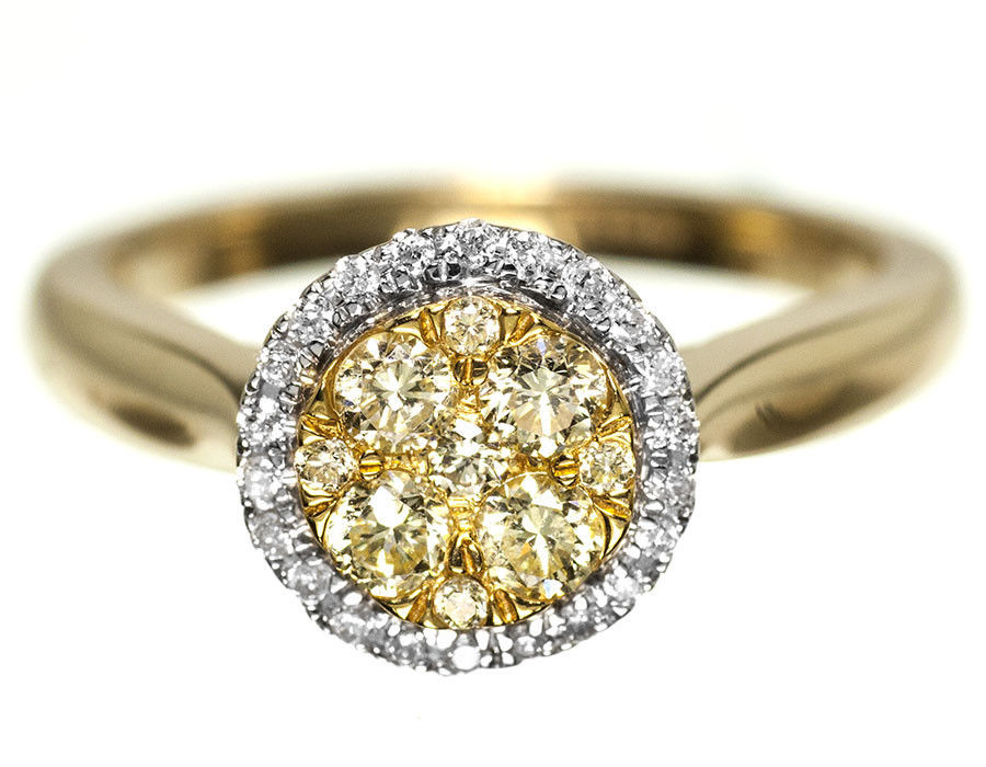 Canary Yellow Diamond Engagement Ring
 La s Yellow Canary Diamond Engagement Band Ring in 14K