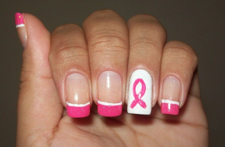 Cancer Awareness Nail Designs
 Breast cancer awareness nails Nail Art