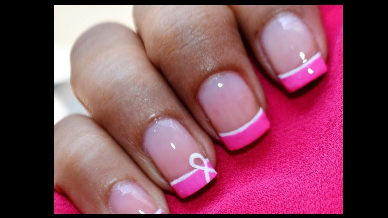 Cancer Awareness Nail Designs
 Breast Cancer Nails Art Designs Easy Awareness Ribbon