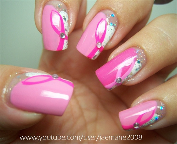 Cancer Awareness Nail Designs
 Breast Cancer Awareness Nail Design Nail Art Gallery