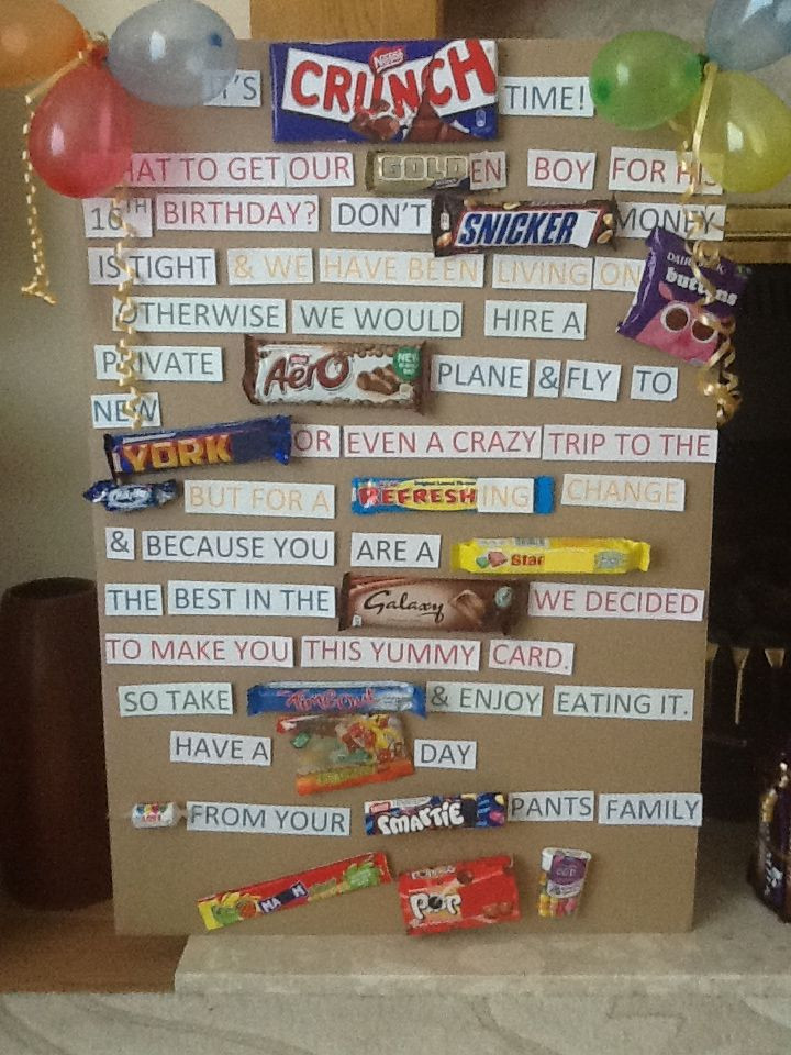 Candy Bar Birthday Card
 Candy bar birthday card Using English chocolate & sweets