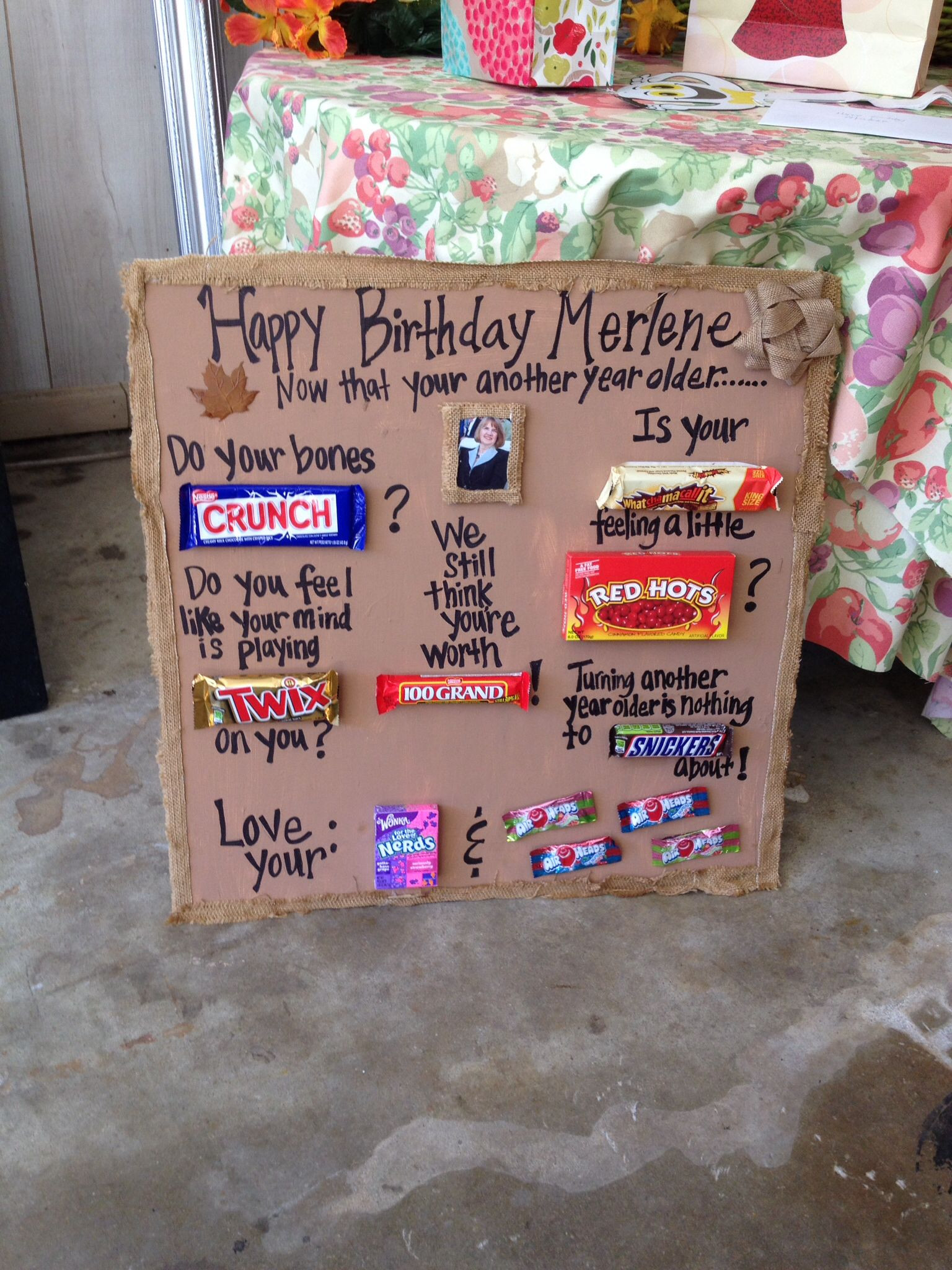 Candy Birthday Gift Ideas
 Candy bar poem for birthday t