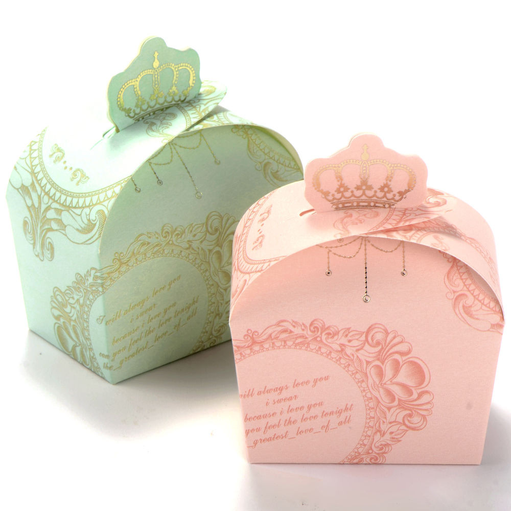 Candy Wedding Favors
 50pcs Wedding Favor Candy Box Royal Crown Design Gift