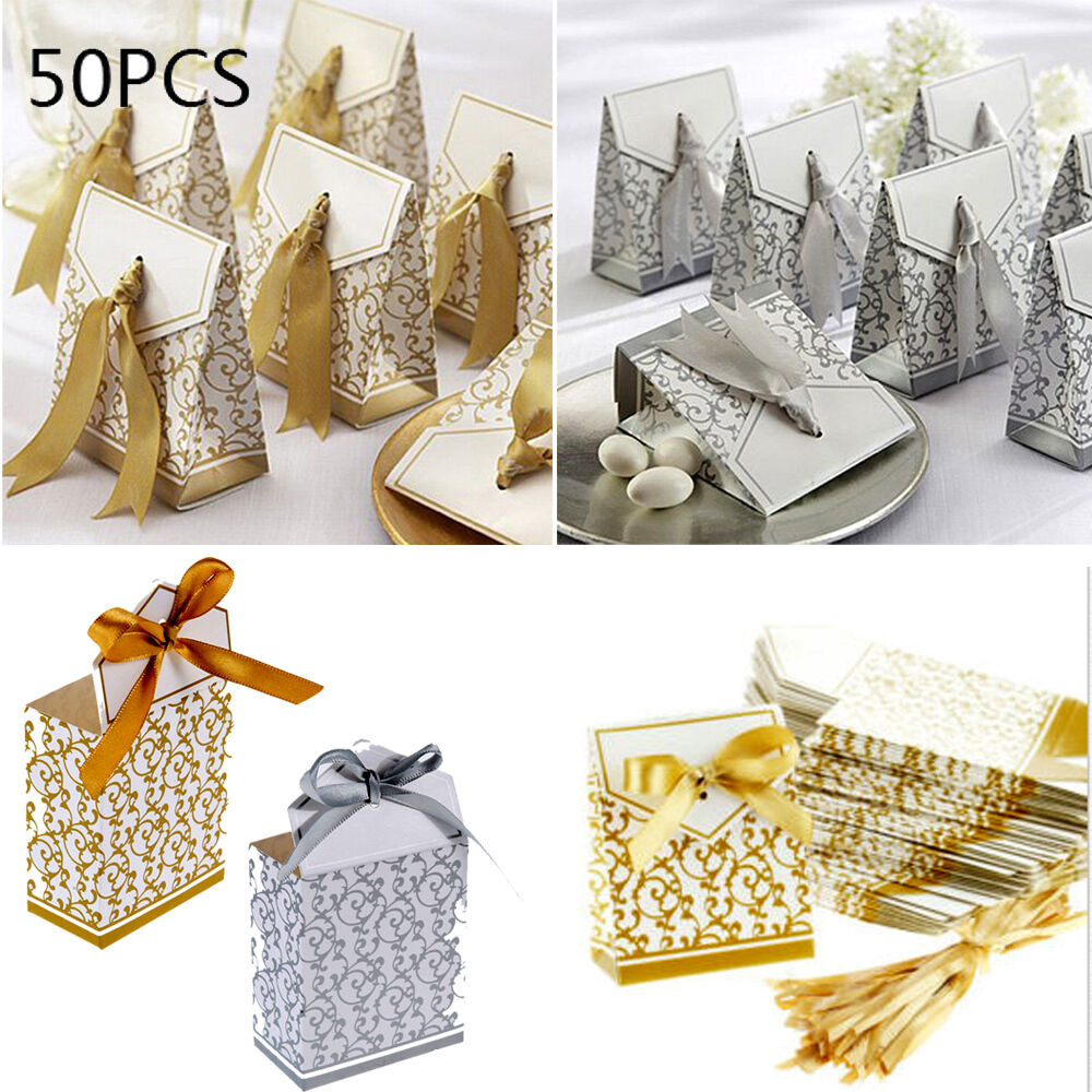 Candy Wedding Favors
 50Pcs Wholesale Candy Chocolate Paper Box Wedding Favor