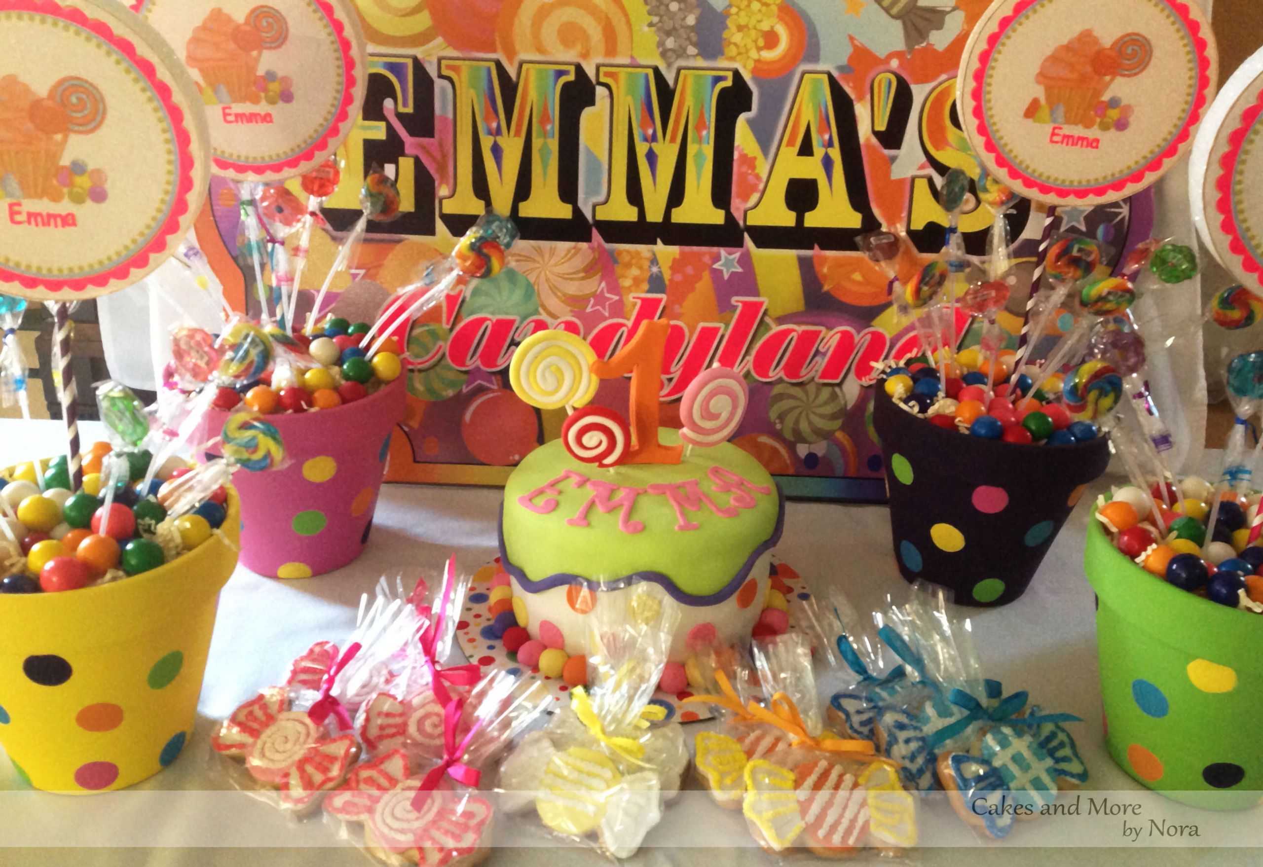 Candyland 1St Birthday Party Ideas
 Emma’s Candyland 1st Birthday Party – Cakes and More by Nora