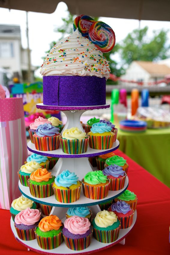 Candyland 1St Birthday Party Ideas
 Our Candyland party the cupcake tower with smash cake