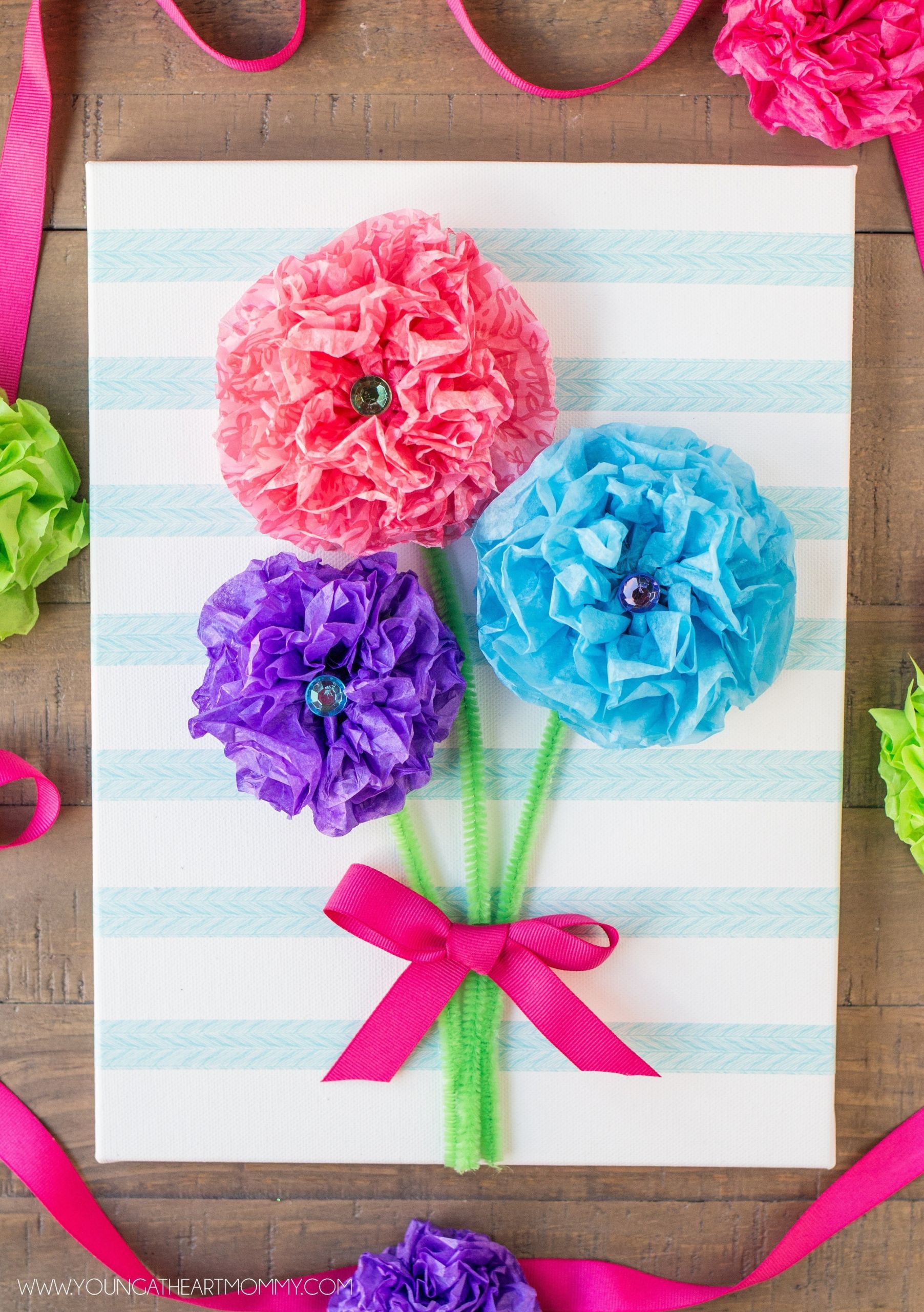 Canvas Crafts For Toddlers
 Tissue Paper Flower Bouquet Canvas · How To Make Wall