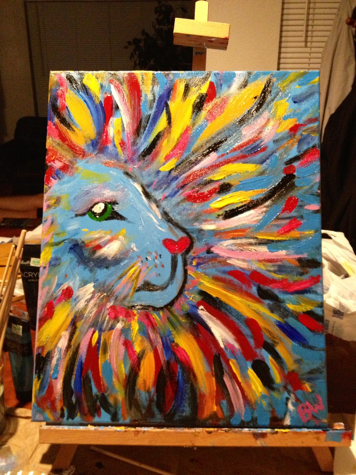 Canvas Painting Ideas For Kids
 My Big Girly Lion DIY canvas painting