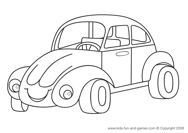 Car Coloring Pages For Toddlers
 Desenhos Carro Fusca Colorir e Pintar QDB