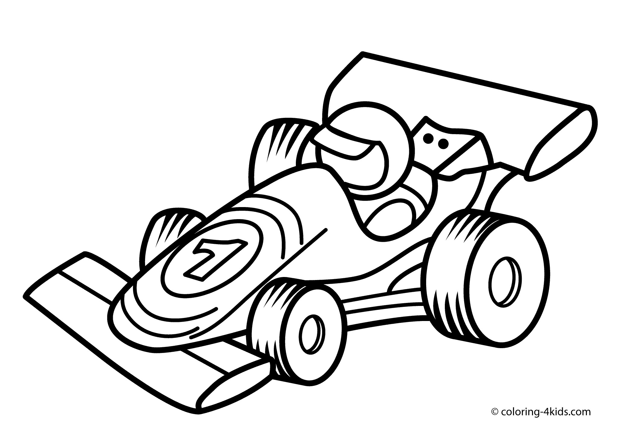 Car Coloring Pages For Toddlers
 Racing car transportation coloring pages for kids