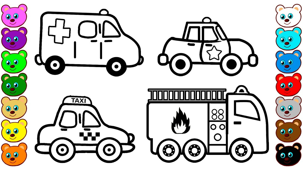 Car Coloring Pages For Toddlers
 City Vehicles & Cars Coloring Pages for Kids