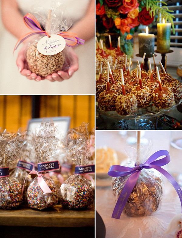 Caramel Apple Wedding Favors
 10 Great Fall Wedding Favors for Guests 2014