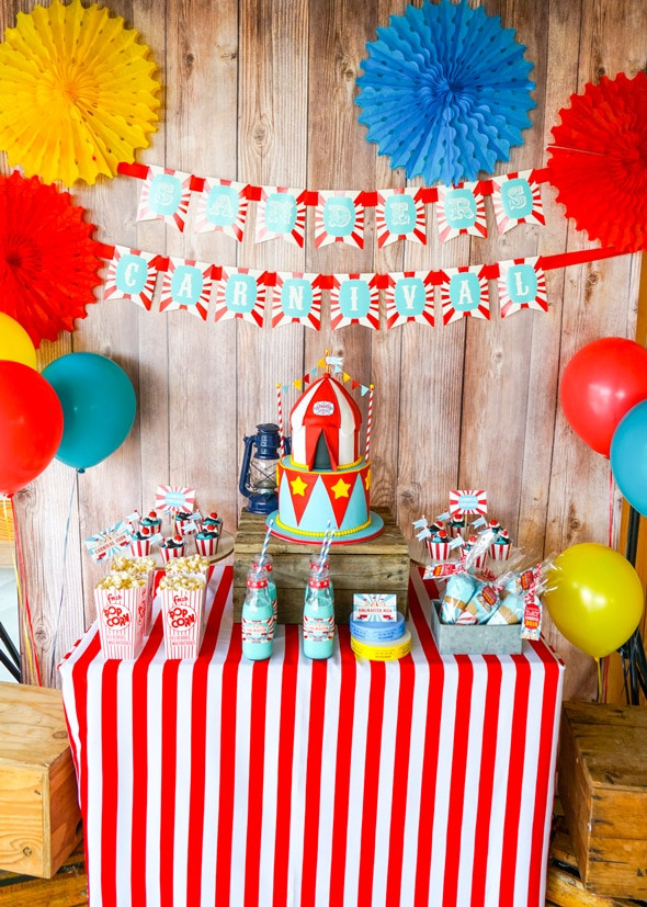 Carnival Birthday Party Decorations
 Backyard Carnival Party