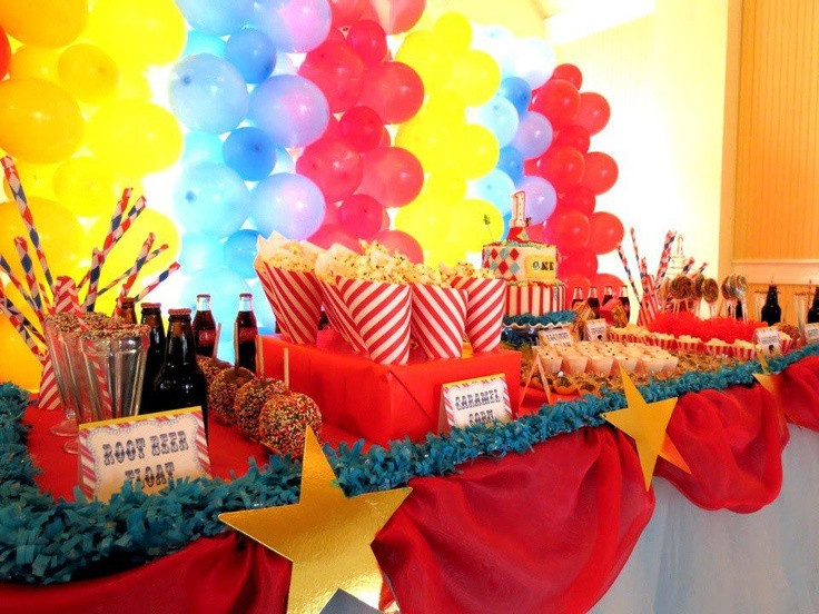 Carnival Themed Graduation Party Ideas
 Carnival Birthday party table set up