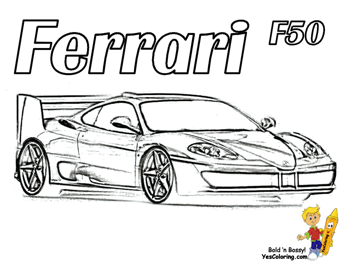 Cars Coloring Pages For Boys
 ferrari coloring pages
