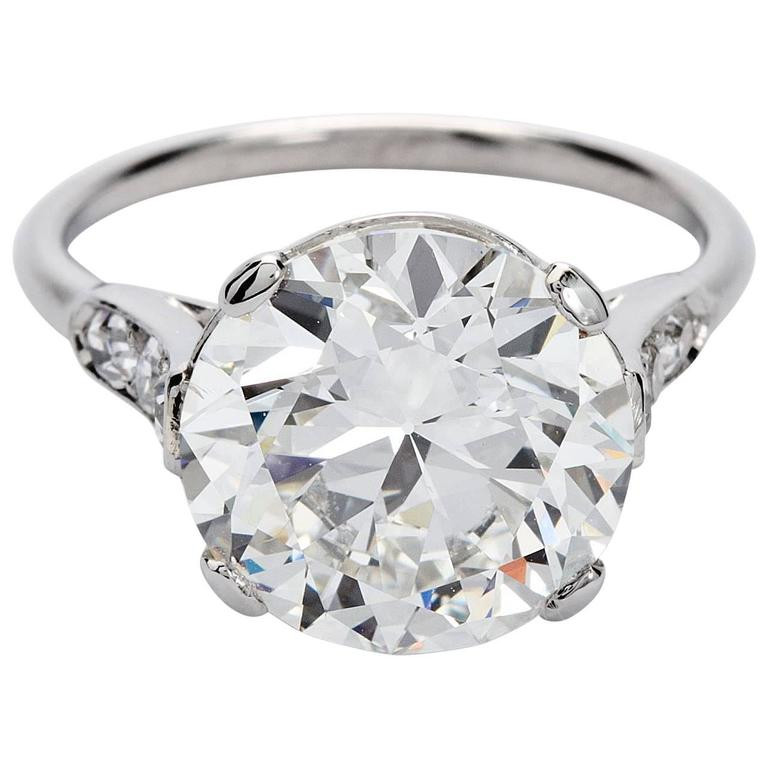 Cartier Diamond Engagement Rings
 GIA Report Art Deco Cartier Round 4 Carat Diamond