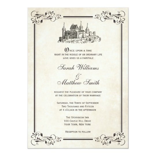 Castle Wedding Invitations
 Fairytale Castle Wedding Invitations