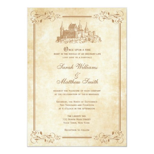 Castle Wedding Invitations
 Fairytale Castle Wedding Invitations