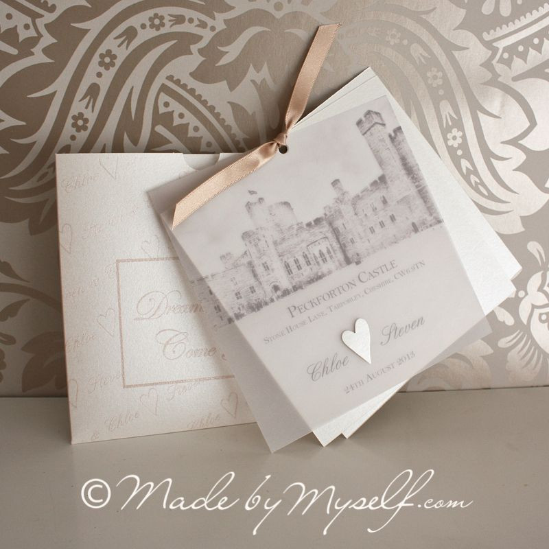 Castle Wedding Invitations
 Peckforton Castle Wedding Invitation