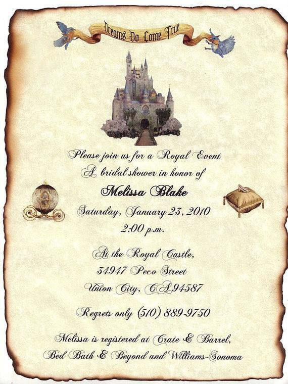 Castle Wedding Invitations
 qty 75 Cinderella FairyTale Castle Wedding Invitation by