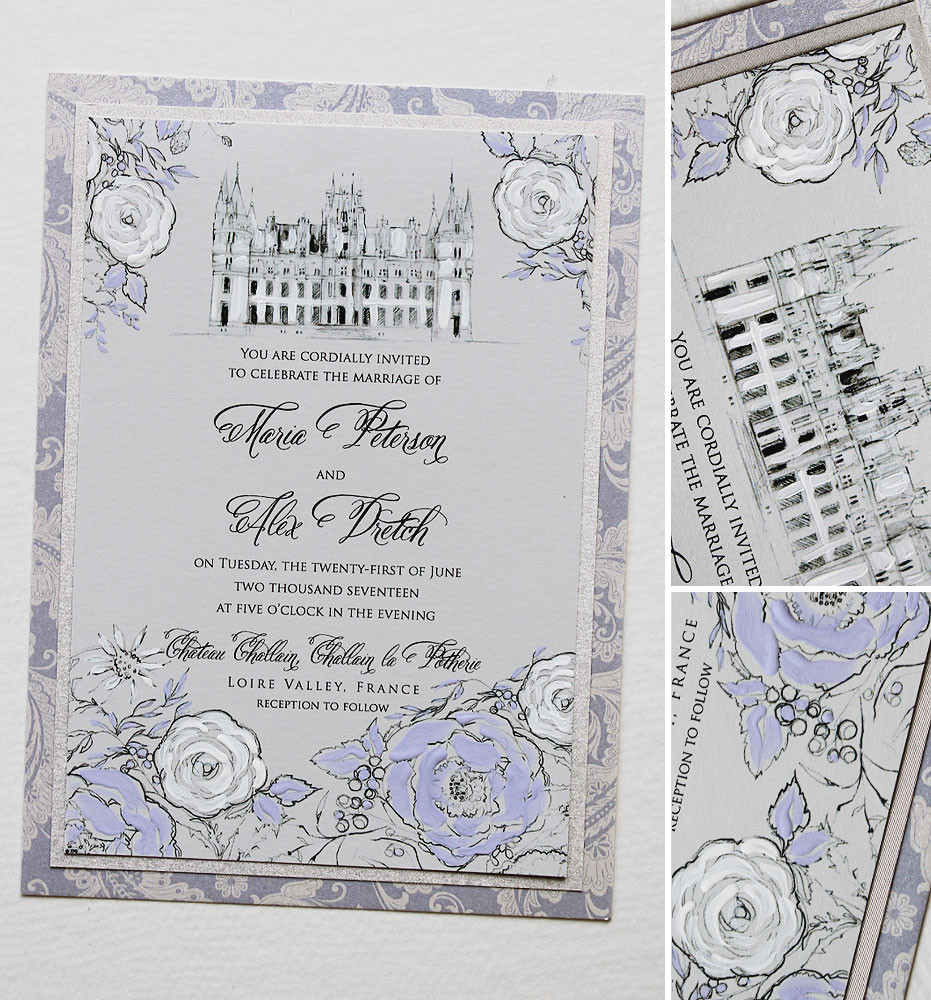 Castle Wedding Invitations
 Maria P Castle Venue InvitationsMomental Designs