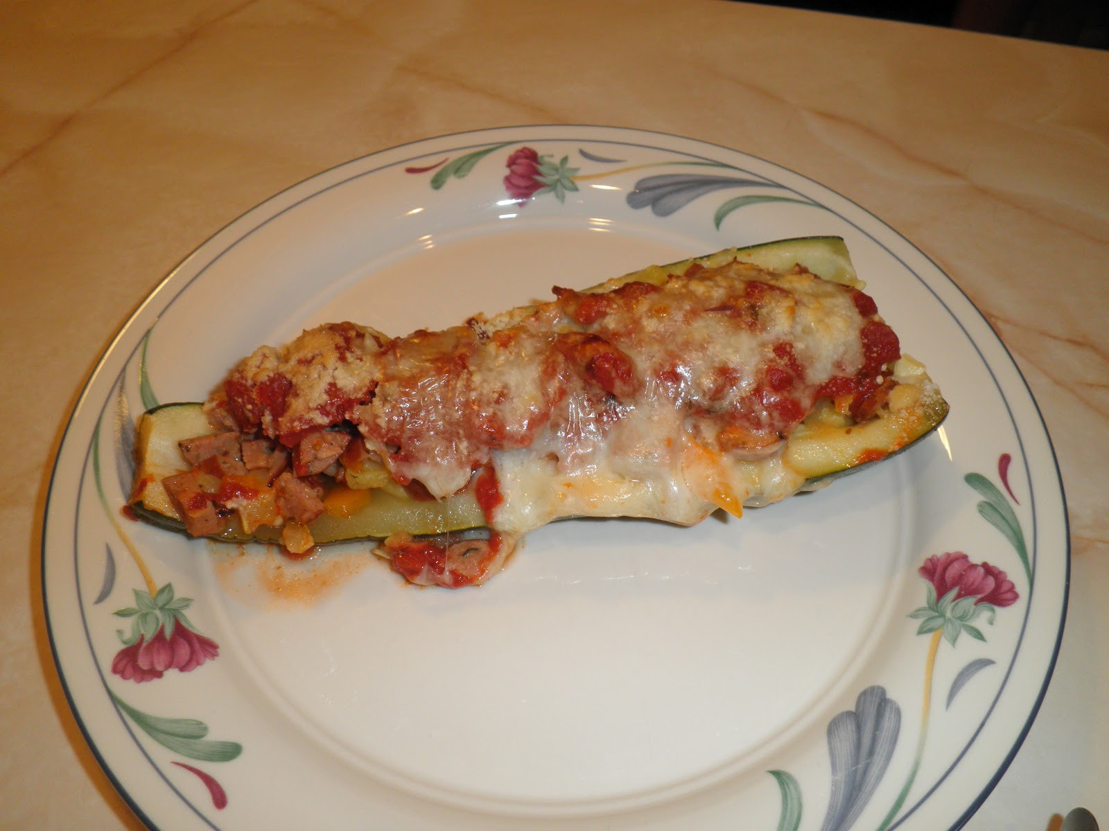 Casual Gourmet Chicken Sausage
 Secrets from the Cookie Princess Sausage Stuffed Zucchini