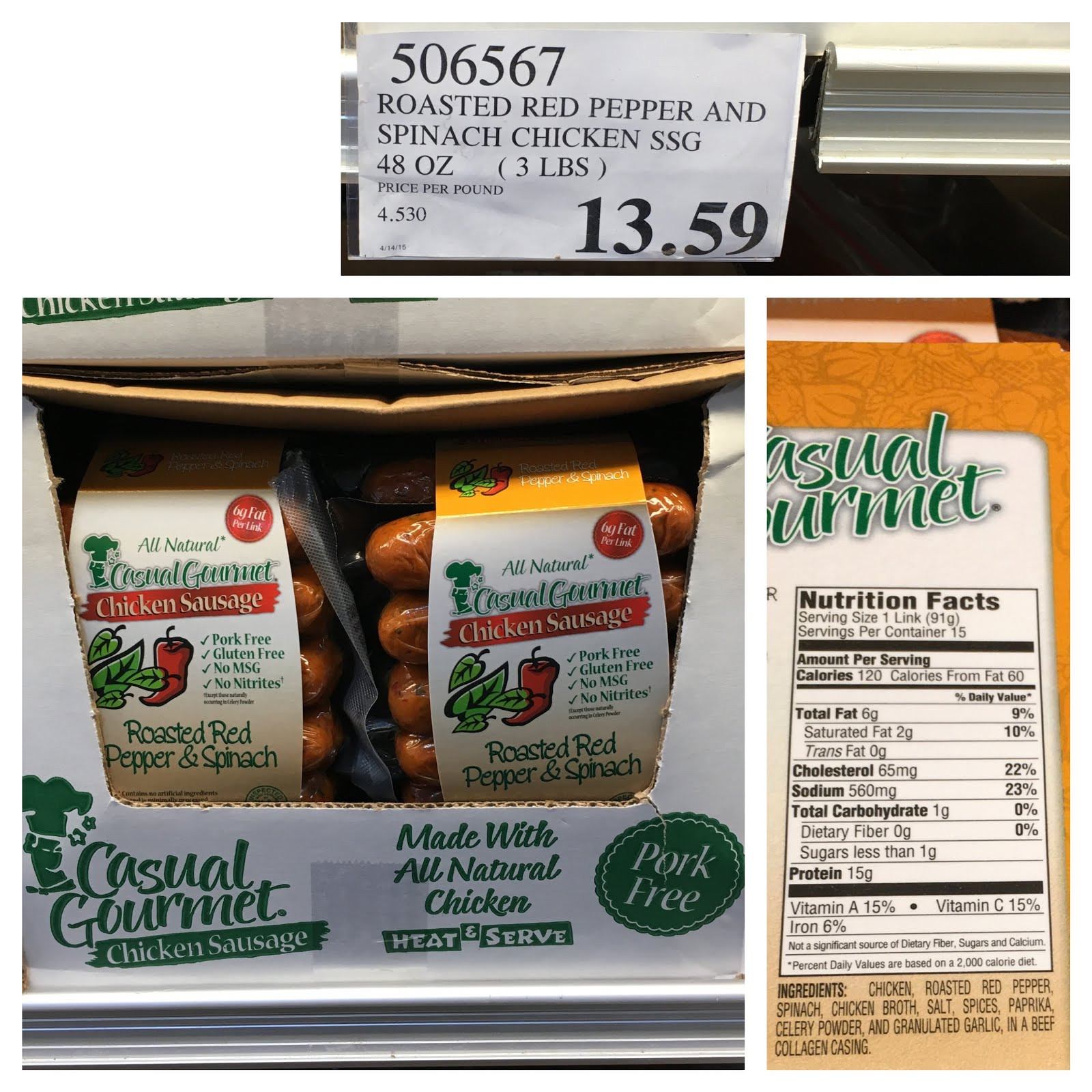 Casual Gourmet Chicken Sausage
 the Costco Connoisseur Survive your Whole30 with Costco