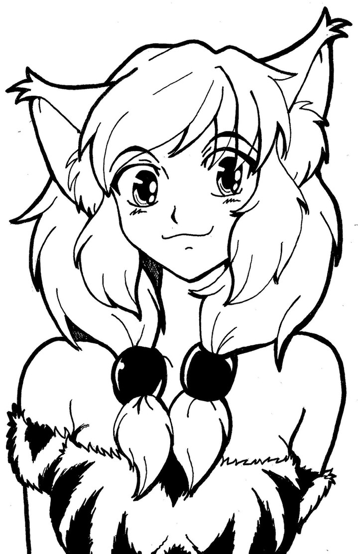 Cat Coloring Pages For Girls
 Cute Cat Girl by N8 11 on DeviantArt