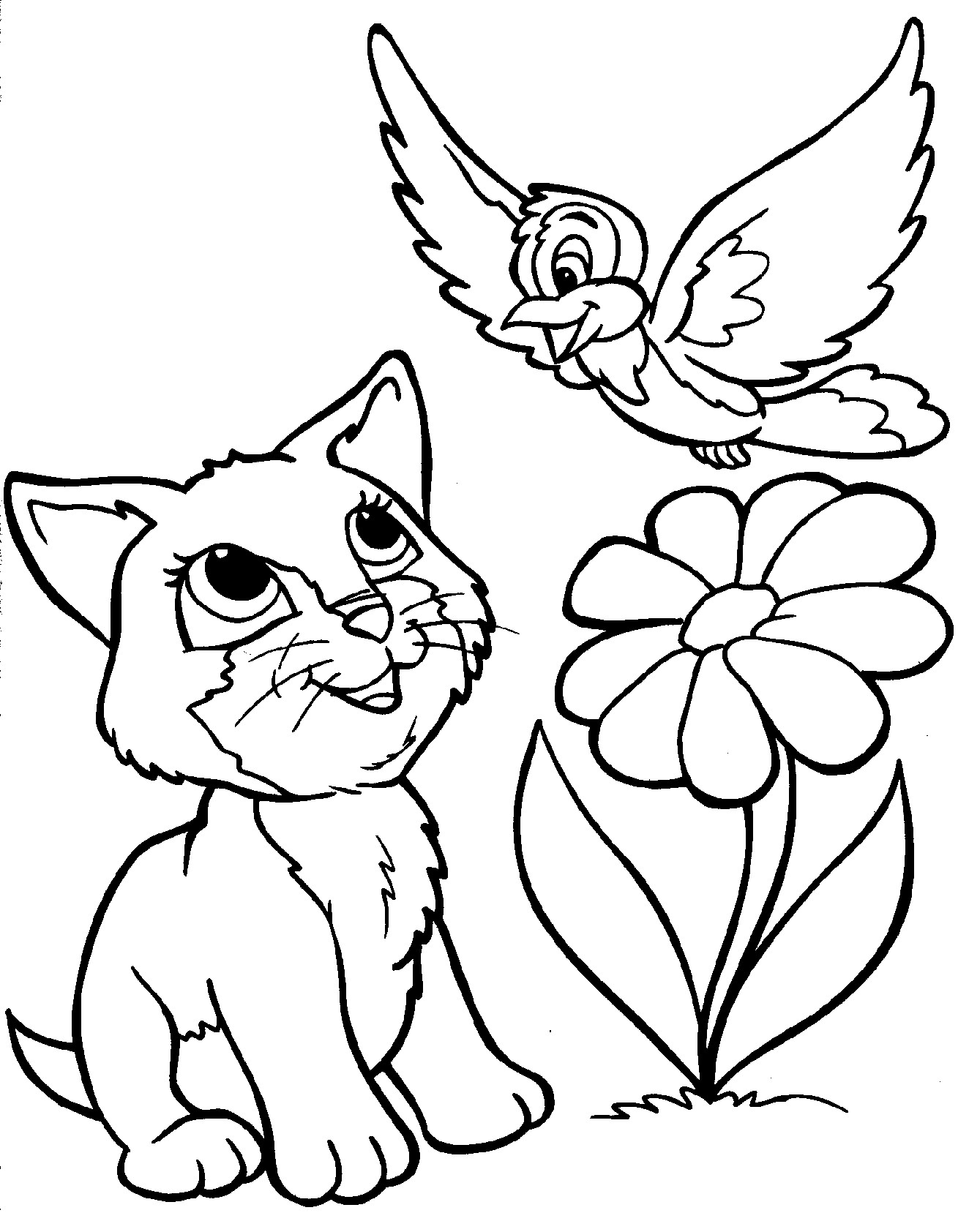 Cat Coloring Pages For Girls
 Free Printable Cat Coloring Pages For Kids