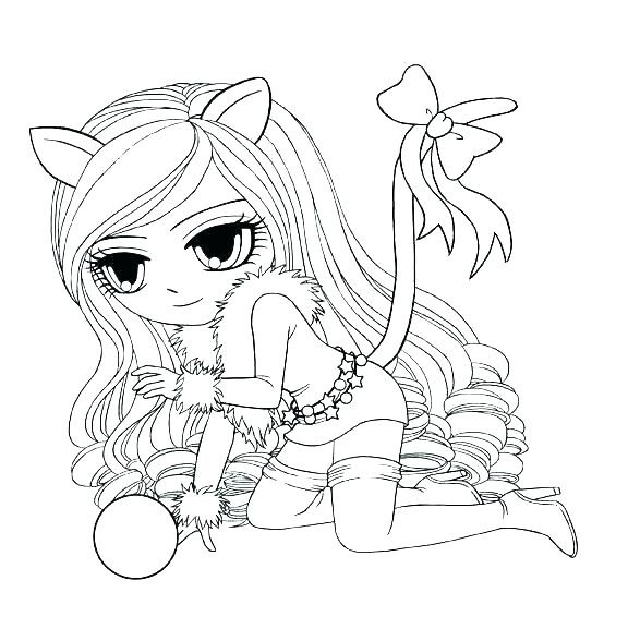 Cat Coloring Pages For Girls
 Anime Cat Girl Coloring Pages at GetColorings